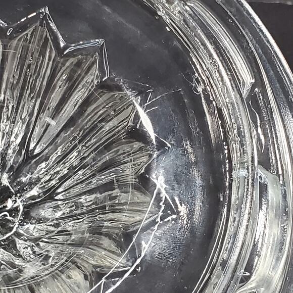 Citrus Reamer Clear Ribbed Glass Juicer with Thumb Tab Handle Vtg - Picture 9 of 12